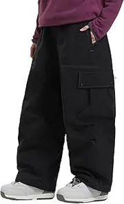 [GSOU SNOW] Womens Mens Snowboard Pants Super Baggy Ski Snow Pants Loose Sport Outdoor Insulation Waterproof