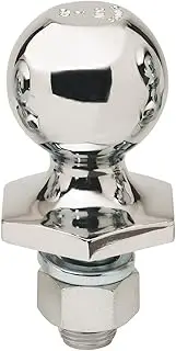 Reese 7011320 Interlock® Trailer Hitch Ball, 2 in. Diameter, 6,000 lbs. Capacity, 1 in. Shank Dia, 2 in. Shank Length, Stainless Steel