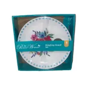 The Pioneer Woman Mingling Board Set (4 Appetizer Plates) Holds Wine Glass