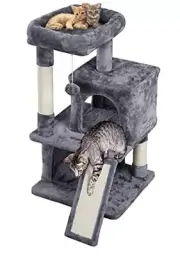 Cat Tree for Indoor Cat. 36 inch Cat Tower. Multi-Layer. Dark Gray