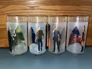Complete Set Of 4 Star Trek Character Frosted 16oz Glasses