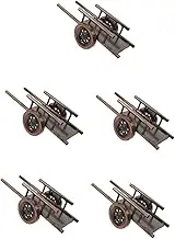 Yardwe 5pcs Vintage Iron Trolley Model for Home Bar Decor Retro Grocery Cart Classic Design