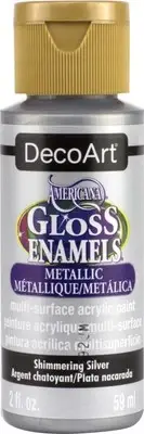DecoArt Americana Gloss Enamels Acrylic Paint 2oz-Shimmering Silver DAG-70
