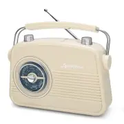 Portable Radio AM FM, Vintage Retro Radio with Built in Speakers, Best Recept...