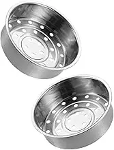 ABOOFAN 2-piece Stainless Steel Steam Rack for Rice Cooker Steaming Tray Steam Rack for Pot Basket