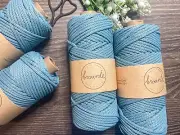 3.5 mm Premium Matte Polyester Macrame cord - DUCK EGG BLUE #30