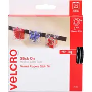 Velcro Brand Stick On Hook And Loop Tape 25Mm X 2.5M Black