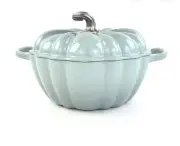 Le Creuset Signature Pumpkin Coquette Enameled Cast Iron In Sea Salt