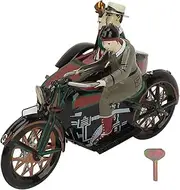 Nutriess MS804A 3 Wheeled Motorcycle Wind Up Nostalgic Tin Toy Personalized Ornaments for Vintage Collectibles with Long Lasting Design for Gift Giving