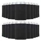 50Pcs 10oz Blank Beer Can Cooler Sleeves Bulk Collapsible Soda Bottles Black