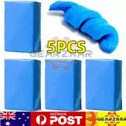 5pc CAR TRUCK CLAY BAR KIT AUTO VEHICLE DETAILING CLEANING REMOVE WASH MUD BLUE