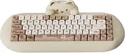 YUNZII C68 Wireless Mechanical Keyboard, 65% Gaming Keyboard Hot Swap,Triple Mode BT5.0/2.4G/Wired,RGB Backlit NKRO,Cute Cat Silicone Ergonomic Keyboard for Win/Mac（Milk Switch，Brown