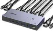 UGREEN 8K@60Hz KVM Switch HDMI USB 3.0 with 3 USB + 1 Type-C Ports Switch 2 P...