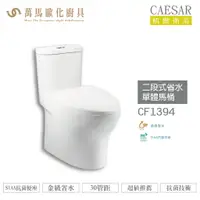 在飛比找樂天市場購物網優惠-CAESAR 凱撒 二段式省水單體馬桶CF1394/CF14