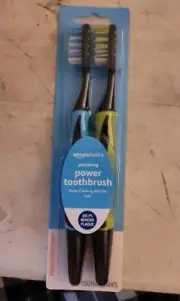 NIP Amazon Basics Pulsating Power Toothbrush Pack Of 2