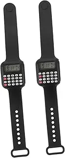 CAXUSD 2pcs Portable Multi-Function Boy Girl Calculator Watch Electronic Wrist Watch for Boys and Girls Learning Tool for Basic Math Design Lightweight Interactive