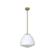 CLA Lighting CIOTOLA Interior Tipped Dome Frosted Glass Pendant Light- Medium/Antique Brass