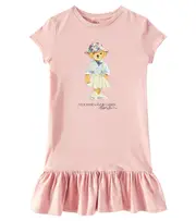 [Polo Ralph Lauren Kids] Polo Ralph Lauren Kids Polo Bear cotton dress Y 1,5-2 pink