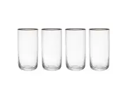 Set of 4 Mikasa 510mL Sorrento Crystal Highball Glasses