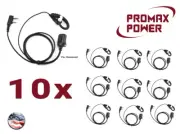 10x Soft Ear Hook Earpiece Headset w/ PTT for Kenwood TK-2170 NX, Baofeng UV-5R