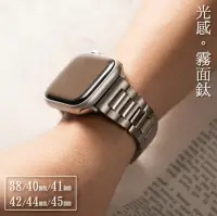 在飛比找Yahoo!奇摩拍賣優惠-福利品出清！輕量鈦～亮霧雙質感 Apple watch 鈦金