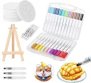 Biniveil Magic Foam Texture Painting,Foam Texture Paper Drawing Kit - Art Projects Sensory Toys, Interactive Learning Games 3D Crafting Supplies Artwork for Boys Girls