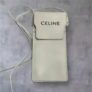 CELINE Authentic White crossbody pouch phone wallet sunglasses case