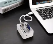 7in1 Type C To 3 Port USB 3.0 Hub Combo MS SD M2 TF Card Reader For PC Laptop