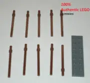 LEGO NEW Reddish Brown Bar 6 with Thick Stop (10x) 6081990 Brick 18274