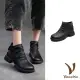 【Vecchio】真皮短靴 縷空短靴/全真皮頭層牛皮縷空沖孔透氣短靴(黑)