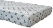 Babyline BACOESCE70 Fitted Sheet for Winter Coralina, Super Soft, Breathable and Hypoallergenic, Rubber Corners, Adjustable (Sky Blue, Cot 70 x 140), Unisex