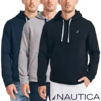 在飛比找momo購物網優惠-【NAUTICA】雙11男裝連帽長袖帽T恤(連帽上衣 長袖 