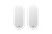 Welba 2PCS 1000x450mm LED Oval Bathroom Mirror Anti-fog Wall Mirrors