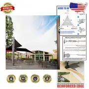 Durable 12' x 12' Triangle Sun Shade Sail with Easy Installation D-Rings