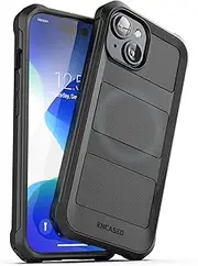 Encased Protective Armor Case Designed for iPhone 15 - Compatible with MagSafe with Internal Magnetic Ring - Heavy Duty Shockproof Protection (Black)