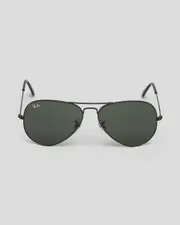 [Ray-Ban] Ray-Ban Men's Aviator Sunglasses in Black One Size Black