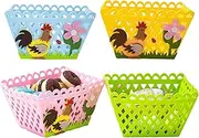 Easter Baskets, Rooster Pattern Egg Hunt Felt Tote, Cute Easter Candy Treat Storage Bag, Reusable Party Favor Basket, Ideal For Eggs Hunt, Grocery Shopping, Kids, Crafts, Classroom, Single Attribute