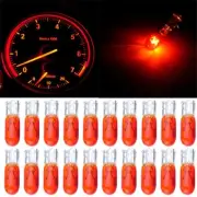 20Pcs T5 18 37 70 74 Dashboard Indicator Incandescent Mini-Wedge Bulb Light Red