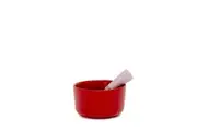 Salt & Pepper Kringle Dip Bowl and Spreader 10.5x6cm Red