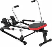 Genki Hydraulic Rowing Machine Adjustable Resistance Rower Exercise Rotate 360 Degrees 120KG Weight Capacity w/LCD Monitor Home Gym Fitness Workout Cardio Equipment