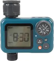 Asixxsix Sprinkler Timer, Programmable Water Timer, Waterproof Garden Hose Timer with Rain Delay, Automatic Sprinkler Watering System for Lawns, Pool and Yard, 1 Outlet