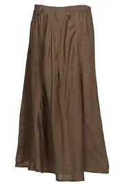 Washed Linen Button Tie Skirt--HAM-92318A