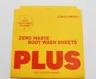 PLUS Zero Waste Body Wash Sheets Citrus/Neroli, Camping Travel 3packs=30 Sheets