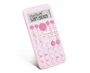 Scientific Calculators Cute Desktop Calculator with 240 Functions 2 Line LCD Screen Ideal for Students School Office Portable to Carry - Pink