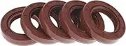X AUTOHAUX Universal Oil Seal TC Double Lip W Steel Spring Seal Ring Rotary Shaft Seal 26x40x8mm High Pressure FKM Rubber Brown 5 Pcs
