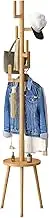 Vriccc Coat Rack, Wooden Coat Rack Freestanding with Shelf, Bamboo Cactus Coat Tree, Coat Tree for Clothes/Bag/Hats, Hanger Stand for Entryway (Natural)