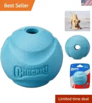 High-Bounce Natural Rubber Fetch Ball for Large Breeds - 3 Inch, Assorted Colors