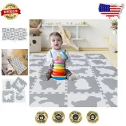 16 Sq.Ft EVA Play Mat for Babies - Interlocking Tiles, Soft, Non-Toxic Design