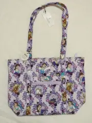 NEW Vera Bradley Disney Belle Floral Small Zip Vera Multi Pocket Tote Bag NWT
