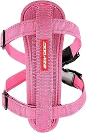 EzyDog Chest Plate Dog Harness - with Free Car Restraint - Best No Pull Harnesses for Small, Medium and Large Dogs - Custom Fit,Reflective, Easy Fit (XS, Pink)
